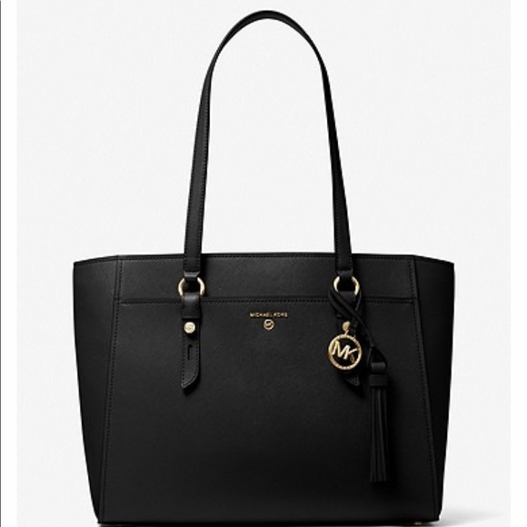 Michael Kors Large Saffiano Leather Tote. Like new with tags. Black - Picture 2 of 4